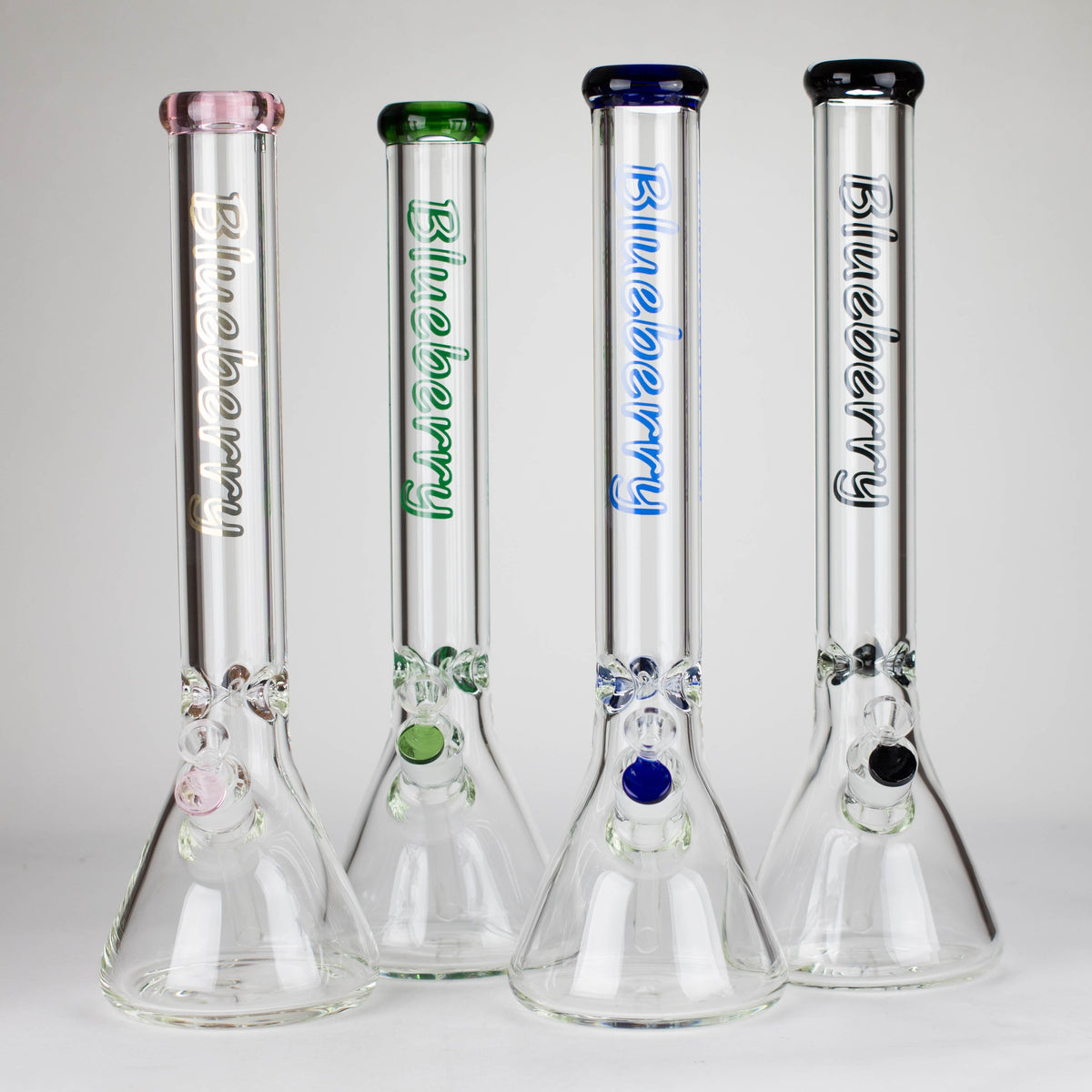 Four 18 inch Thick Beaker Bongs from Blueberry Glass