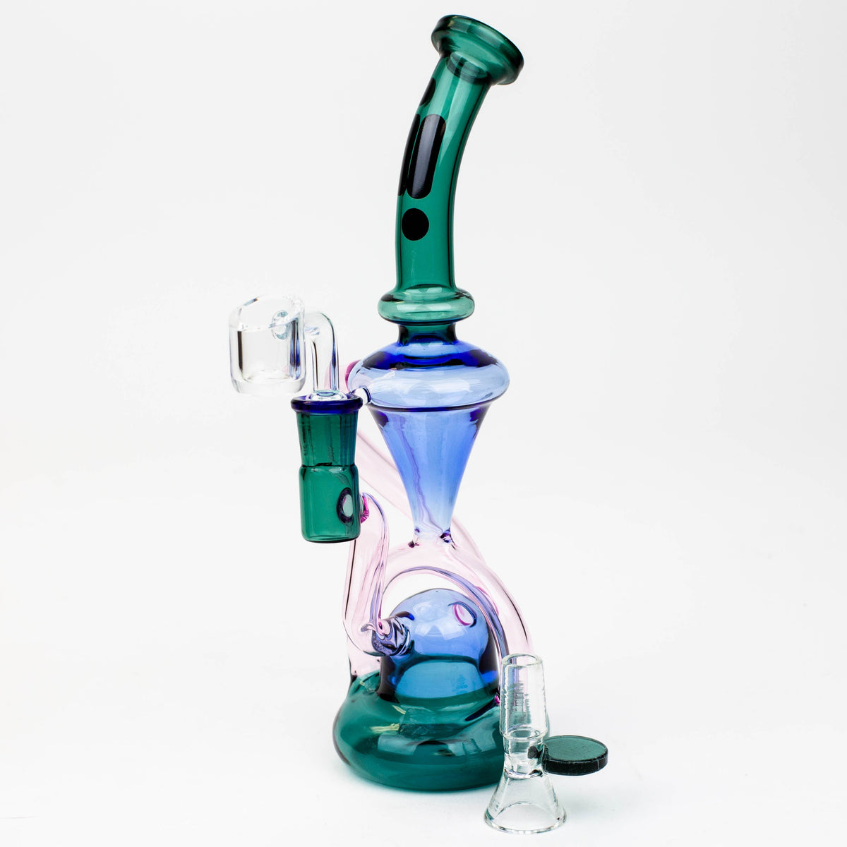 Infyniti | 10" Glass Recycler Rig in Teal