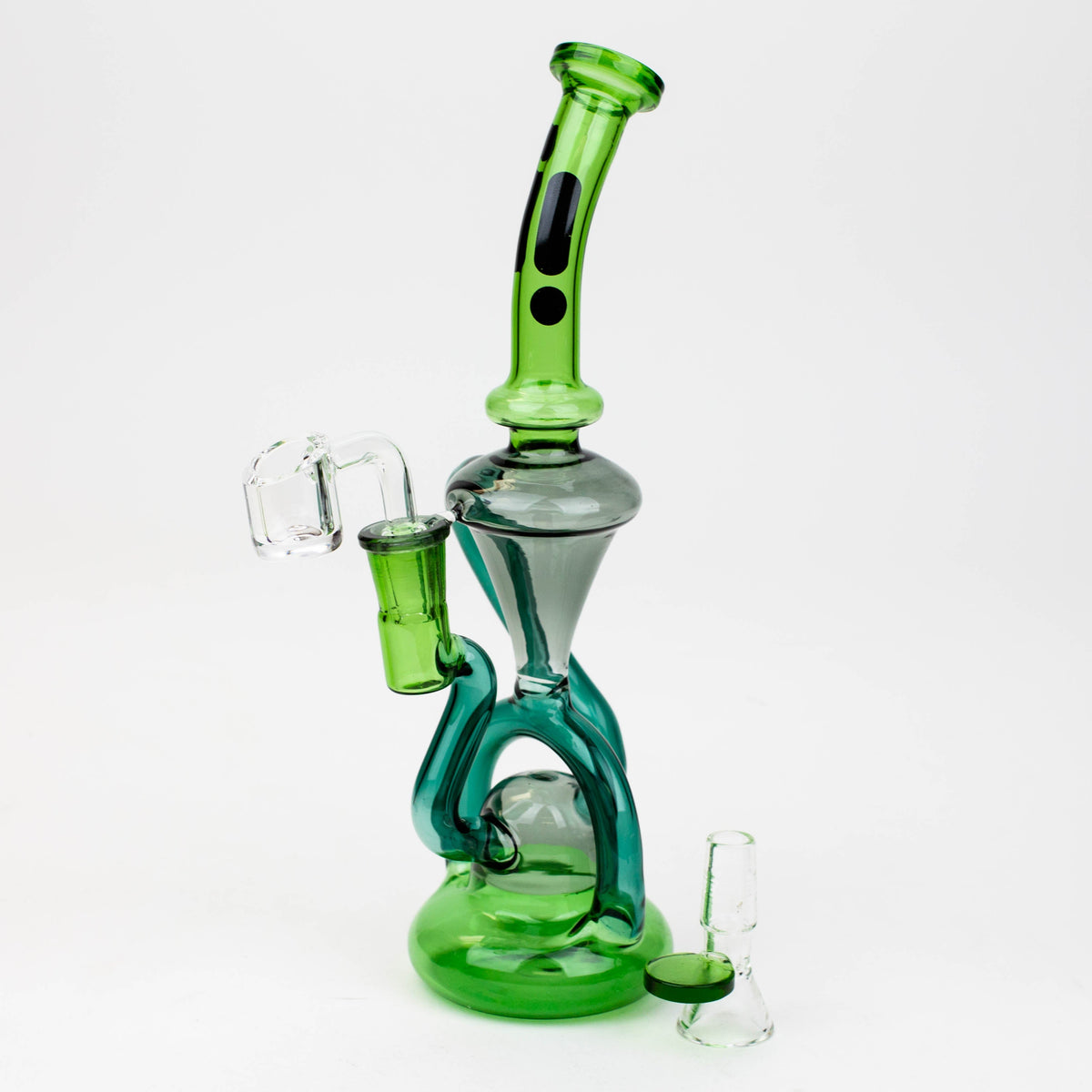 Infyniti | 10" Green Glass Recycler Rig