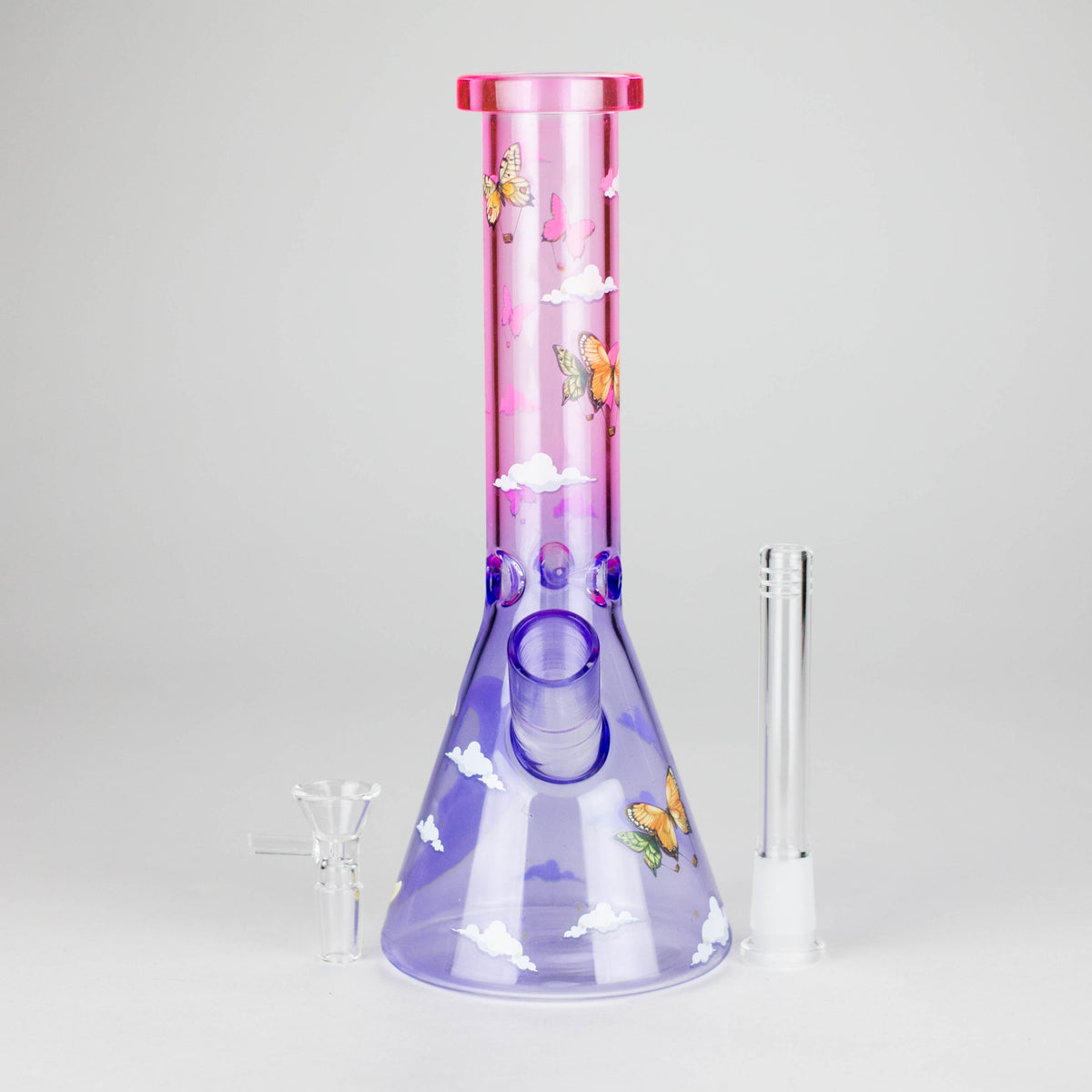 Butterfly Beaker Bong in 10 inches
