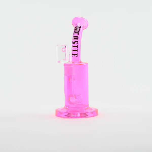 Castle Glassworks Thick Mini Barrel Dab Rig Pink