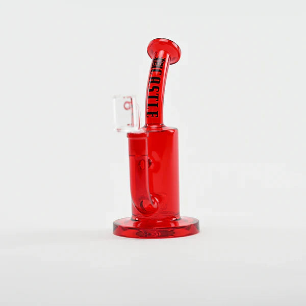 Castle Glassworks Thick Mini Barrel Dab Rig Red