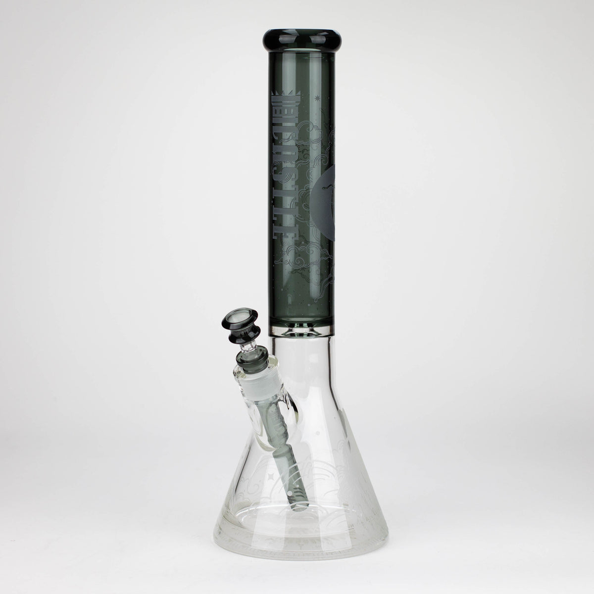 Castle Glassworks Wolf Etched 16 inch Beaker Bong