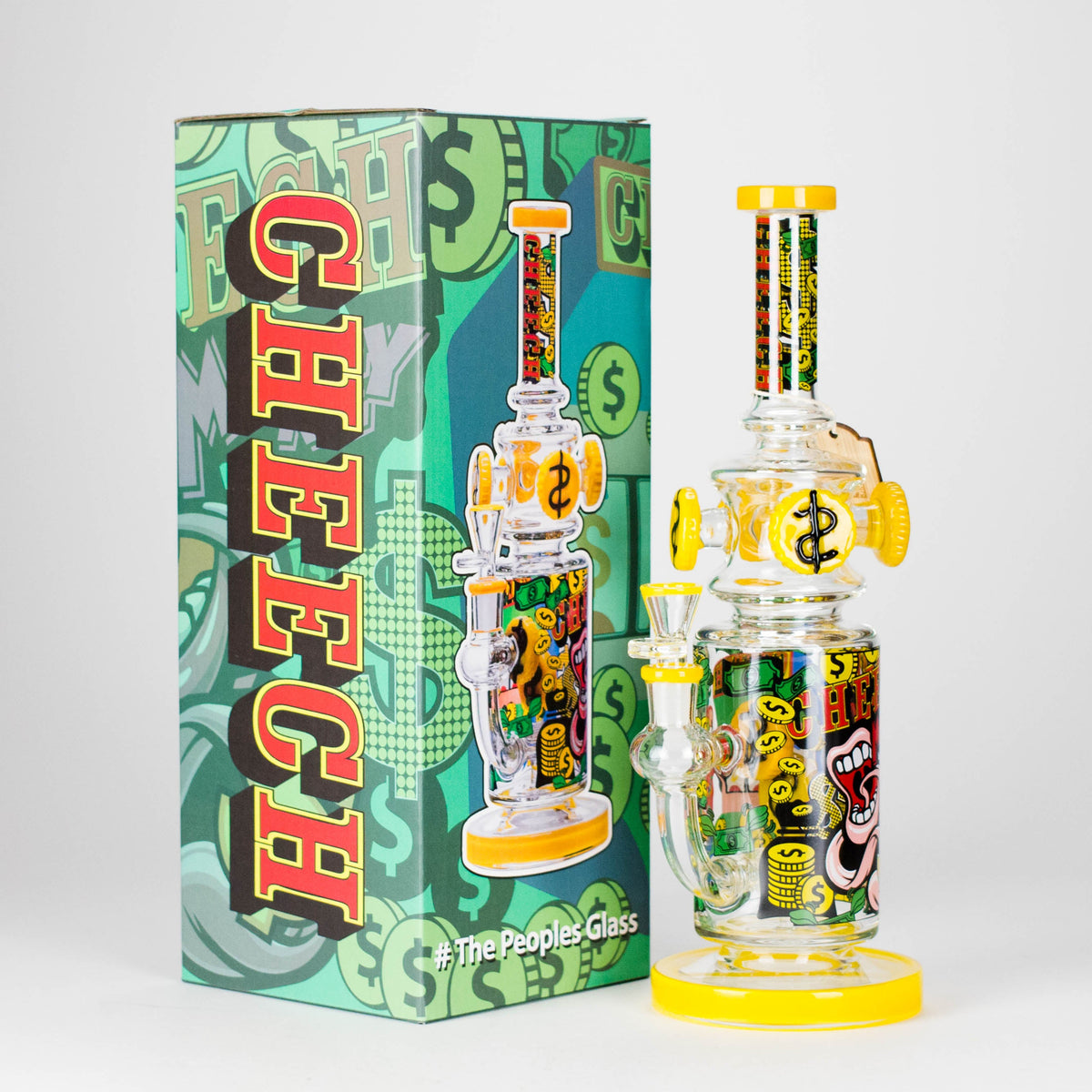 Cheech Glass Casino Money Bong with Packaging
