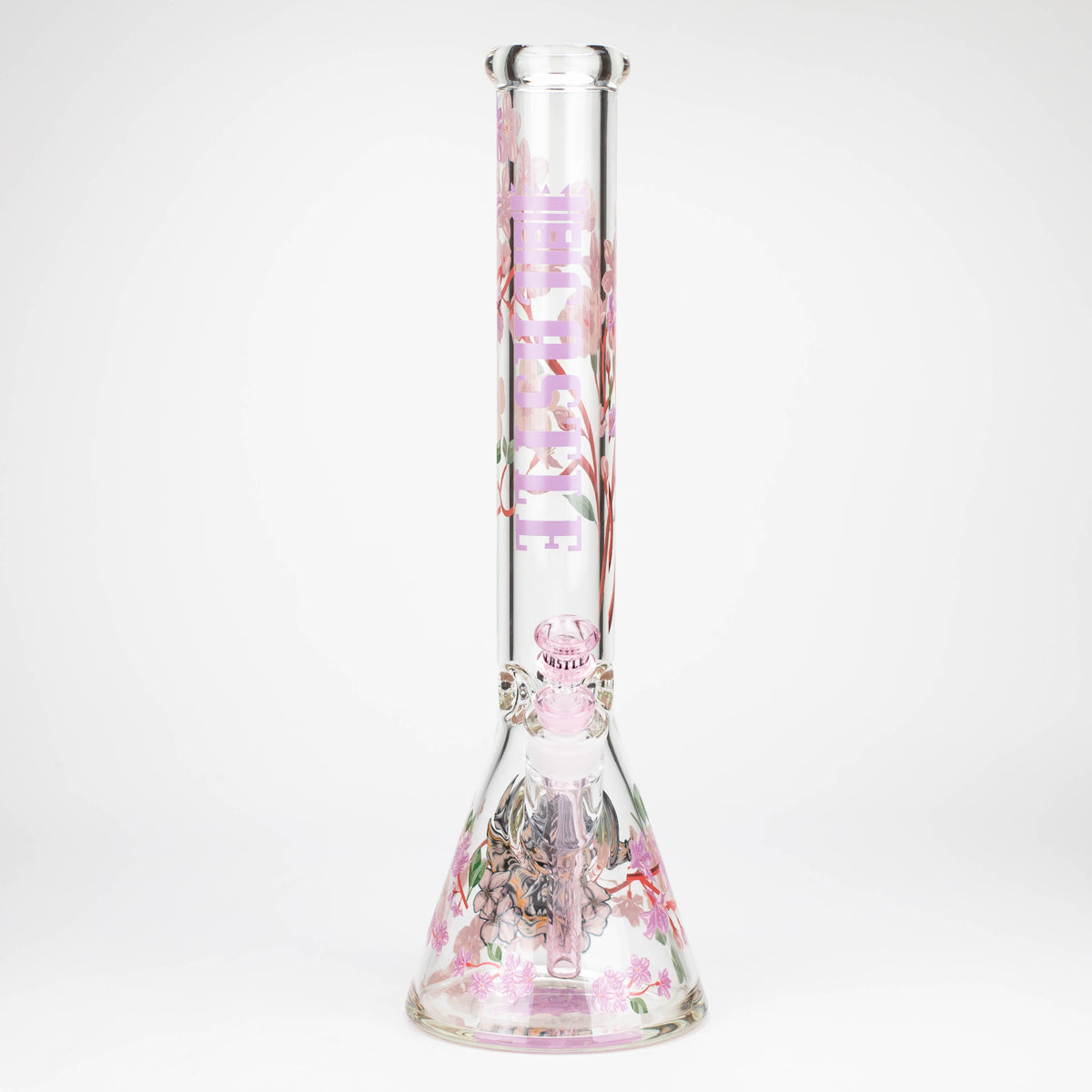 16 Inch Cherry Blossom Cute Beaker Bong from Castle Glassworks