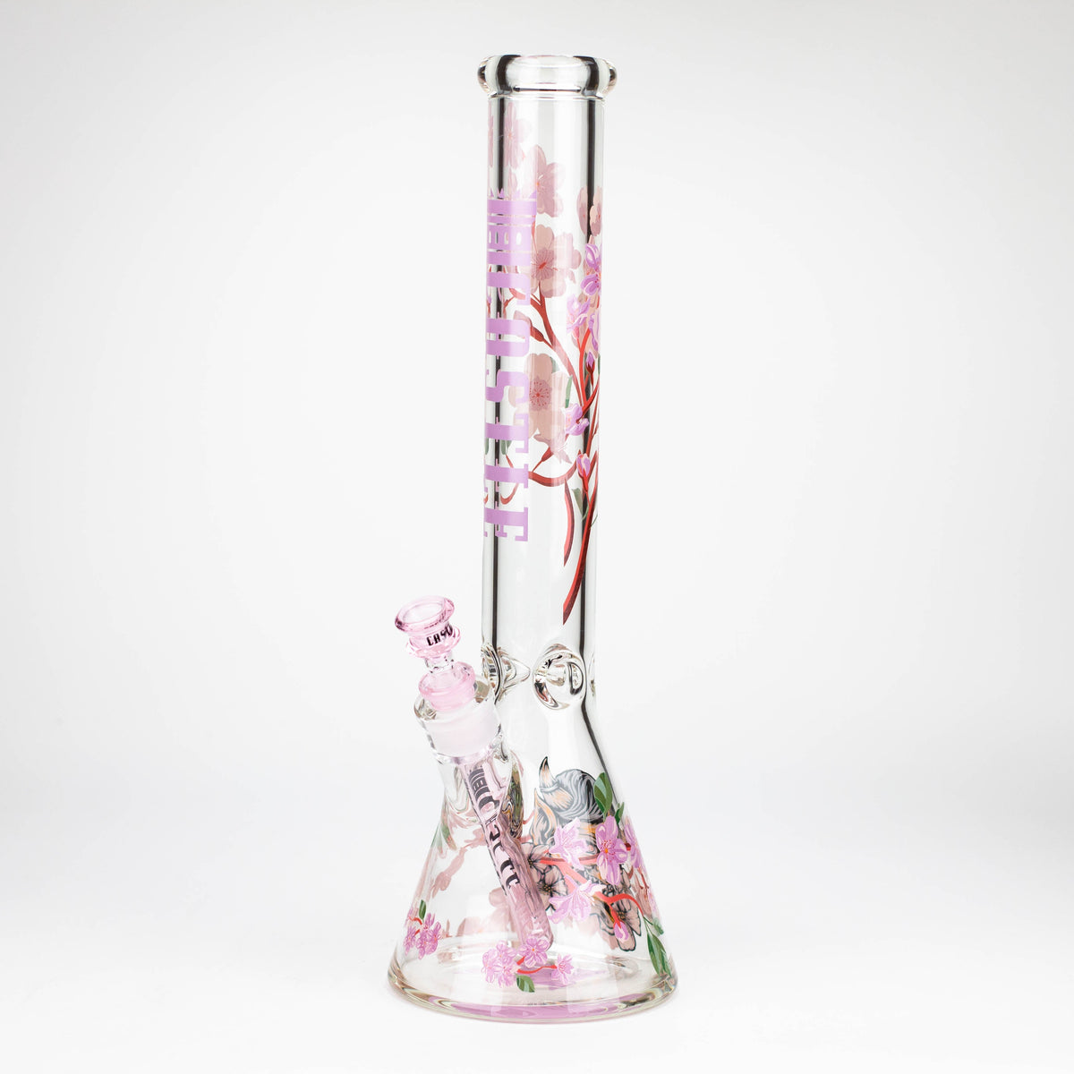 16 Inch Cherry Blossom Beaker Bong from Castle Glassworks