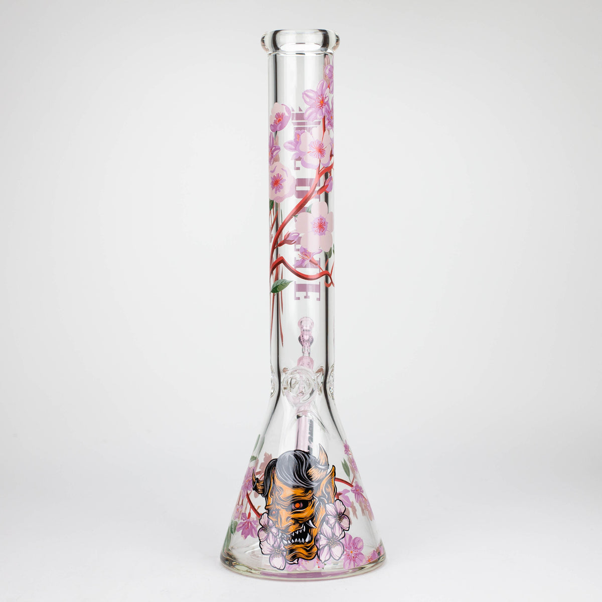 16 Inch Cherry Blossom beautiful Beaker Bong from Castle Glassworks