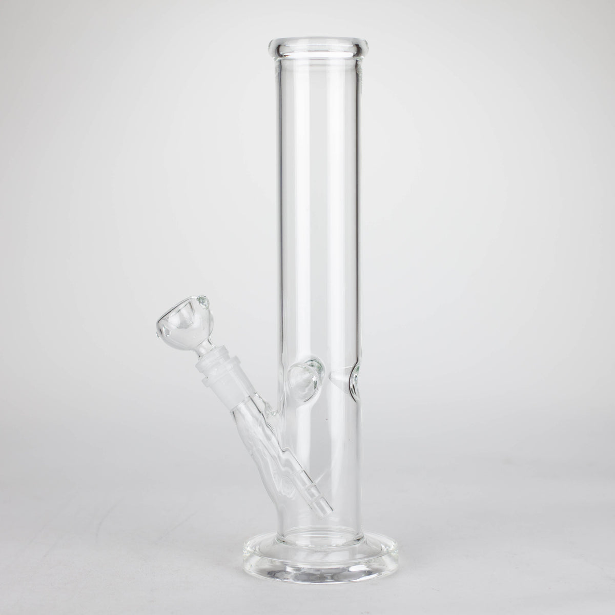 12-Inch Clear Glass Straight Tube Bong 