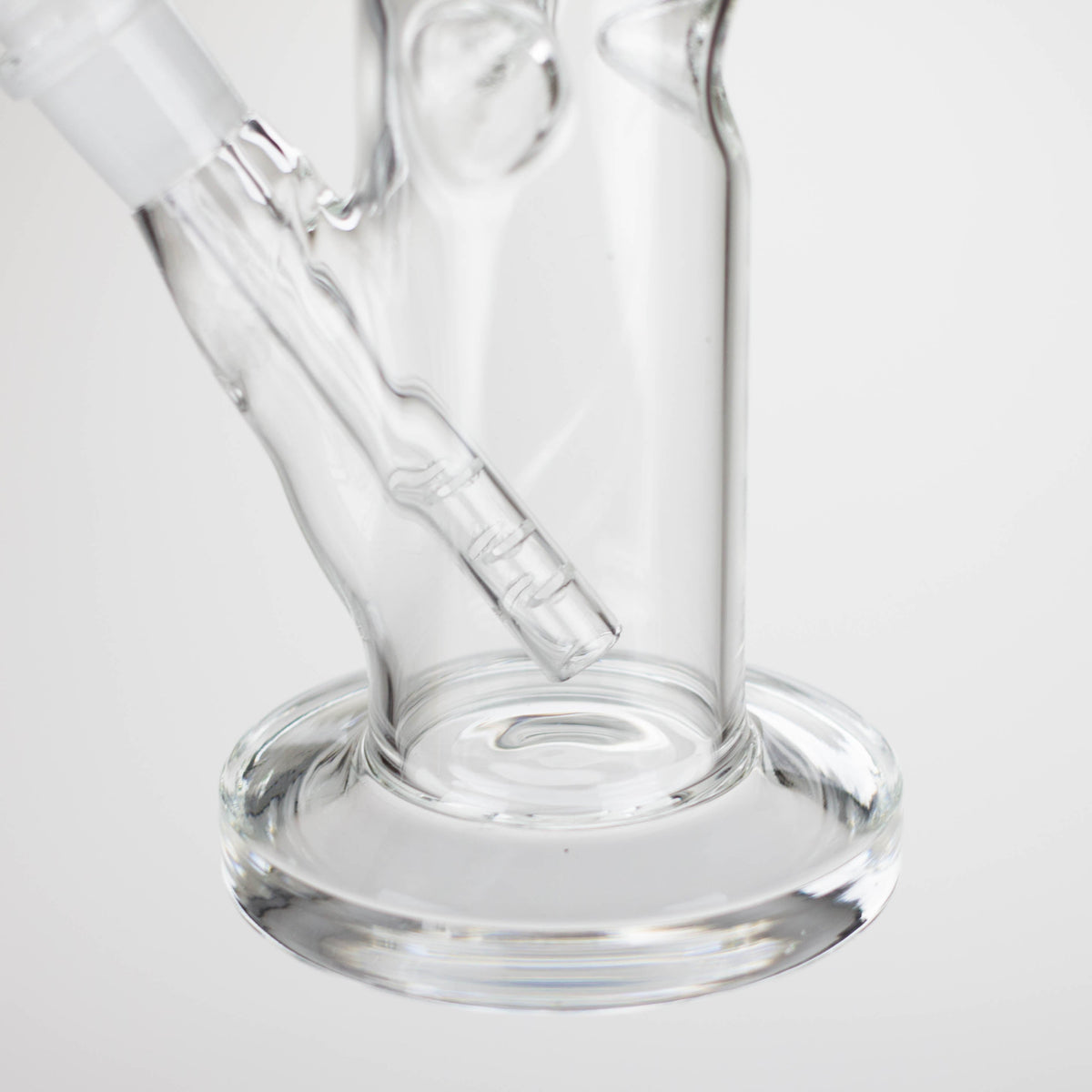 Clear Base of the 12-Inch Clear Straight Tube Bong 