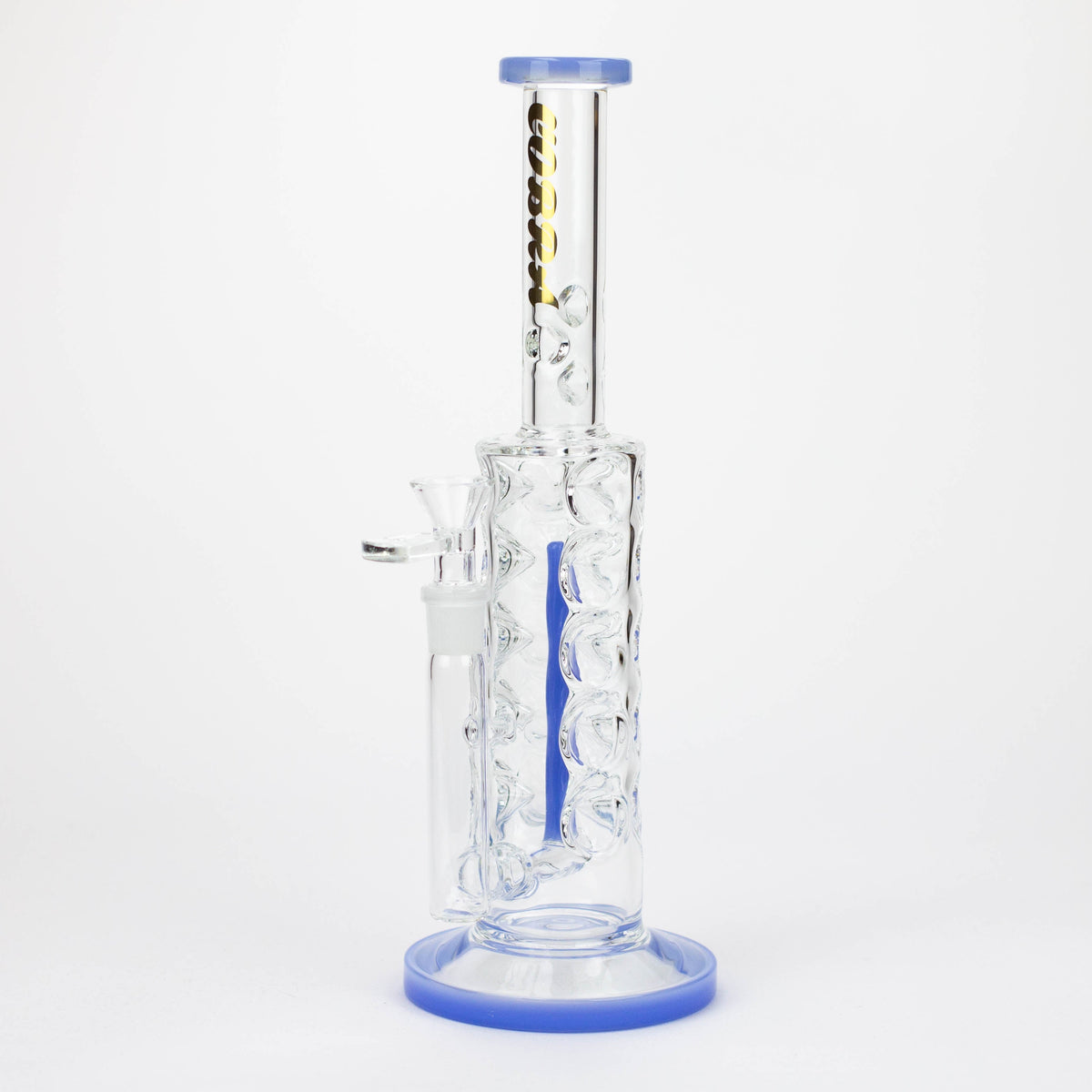 Blue Spiral Inline Diffuser Bong in 11 inches from COBRA Glass