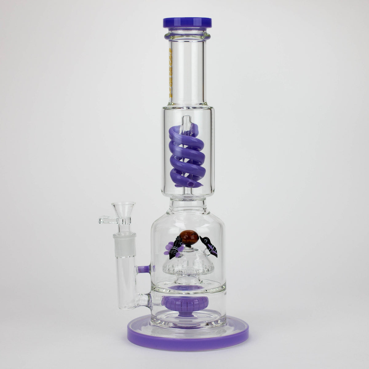 15 Inch Coiled Snake Perc Bong with two diffusers from COBRA Glass