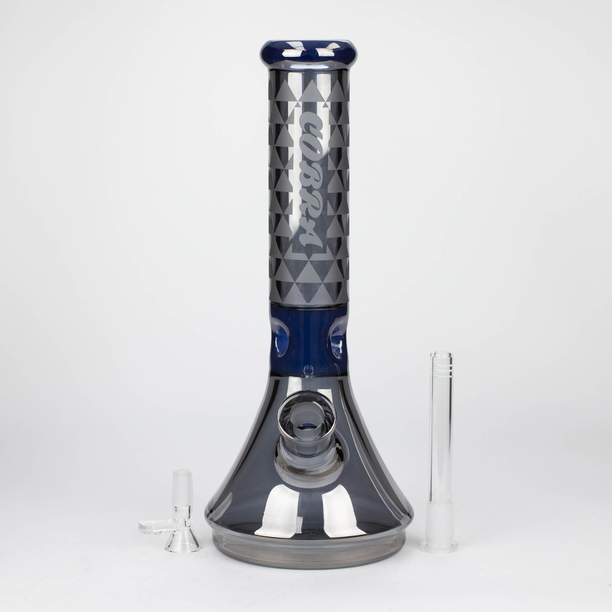 Cobra 13 inch Electroplate Beaker Bong with bowl piece and downstem