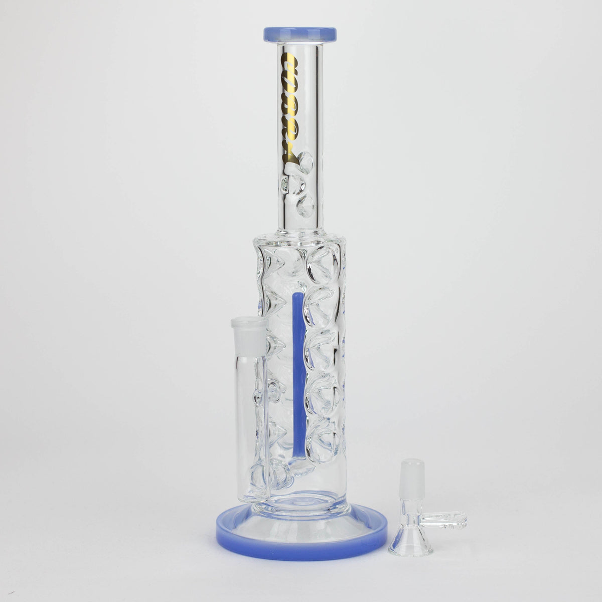 11 inch Spiral Inline Diffuser Bong in Blue from COBRA Glass