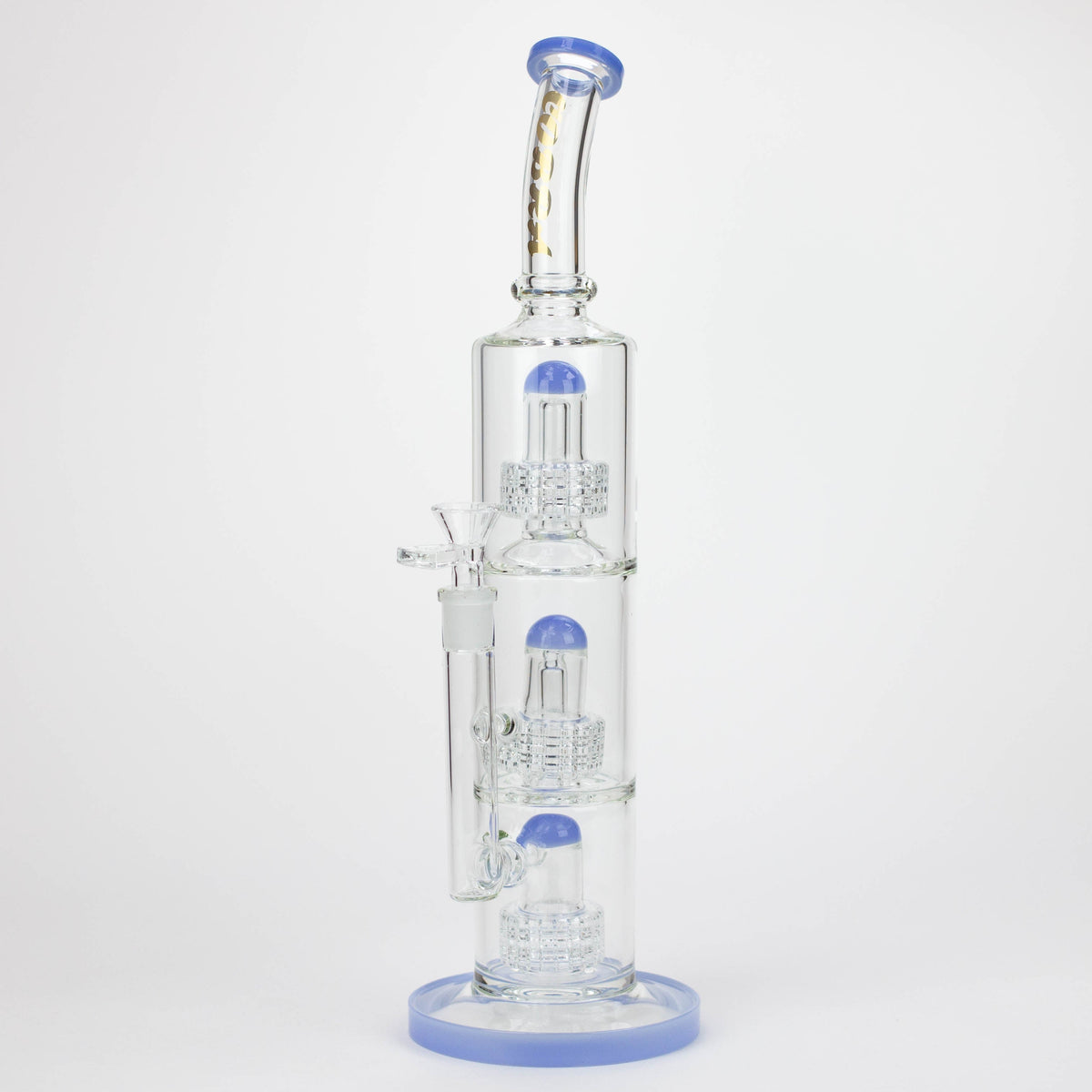 16 Inch Triple Perc Bong in blue by COBRA