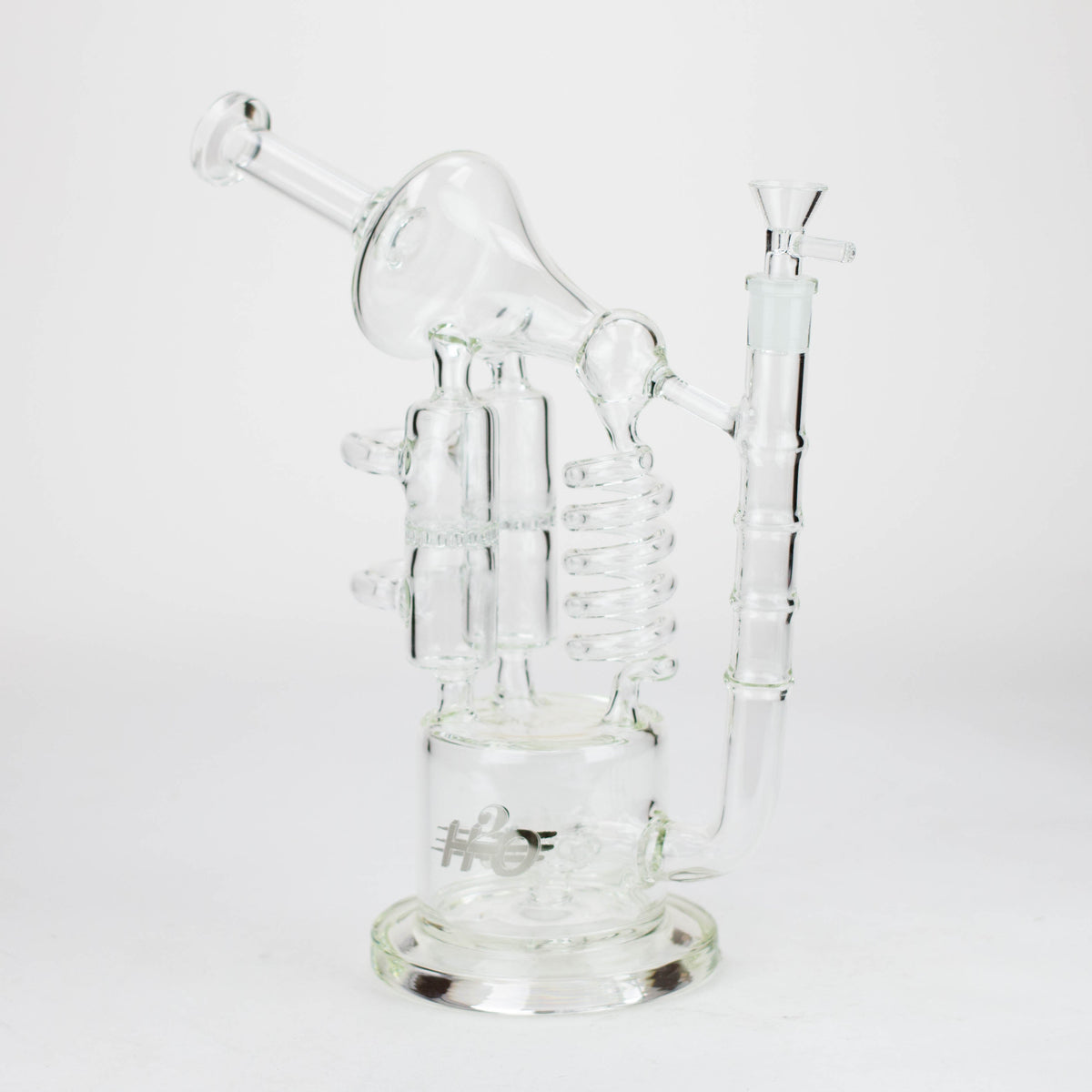 H2O Coiled Recycler Bong with Honeycomb Diffuser