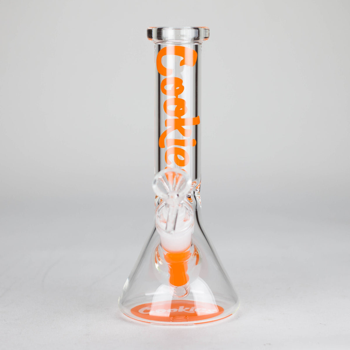 Front View of the small cookies beaker bong in orange