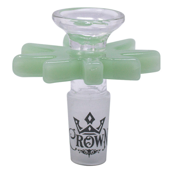 Crown Glass Bowl Piece Green