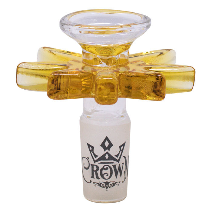 Crown Glass Bowl Piece Yellow