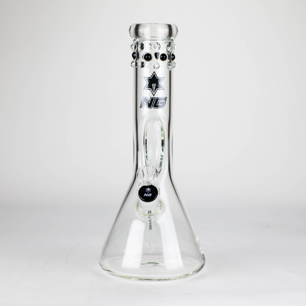 Nice Glass Crown Jewels Black Beaker Bong 