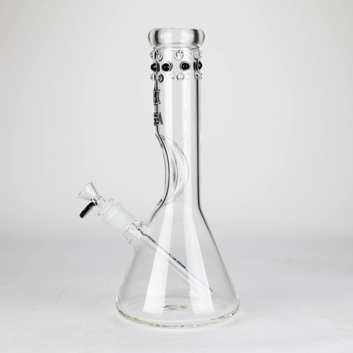 Nice Glass Crown Jewels Beaker Bong with Elbow Pinched Ice Catcher