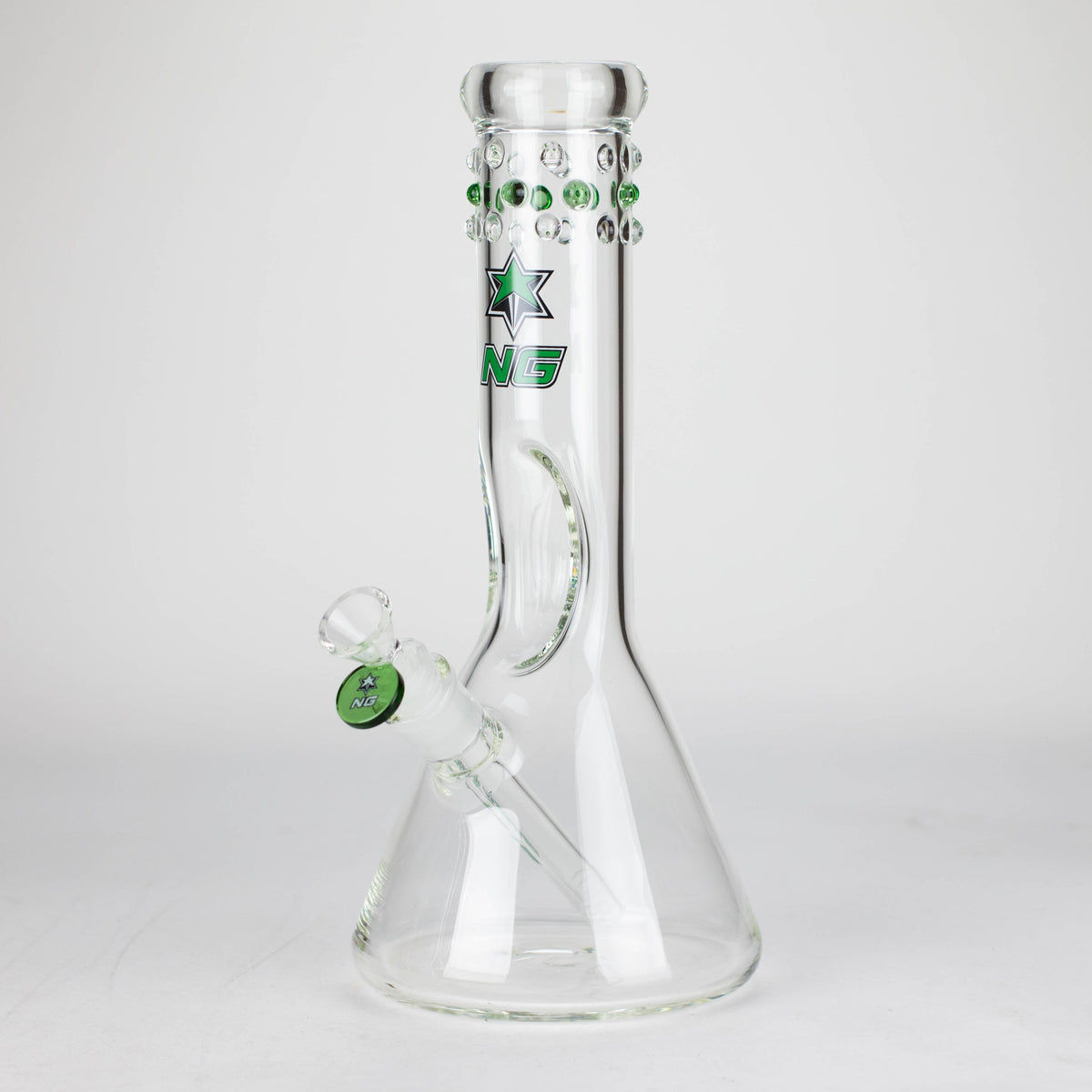 Nice Glass Crown Jewels Green Beaker Bong 