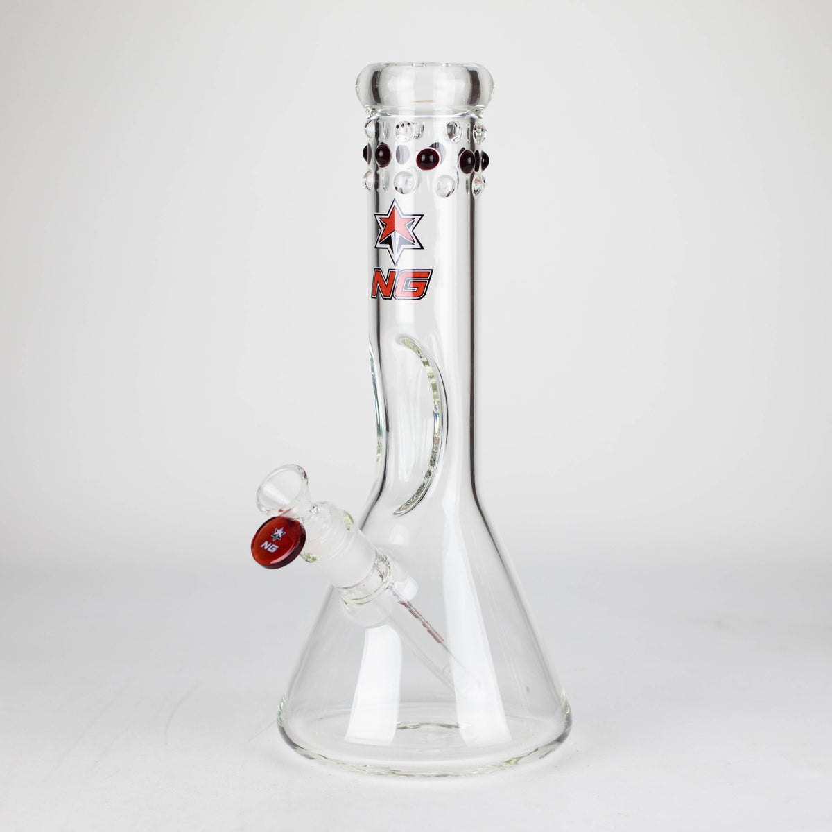 Nice Glass Crown Jewels Red Beaker Bong 