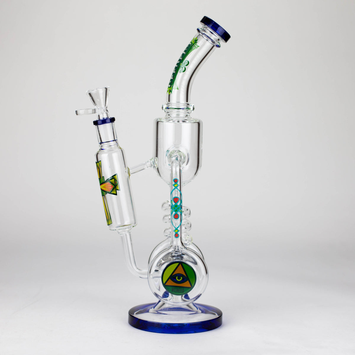 Side View of the 14 Inch Crusaders Recycler Bong from WENEED