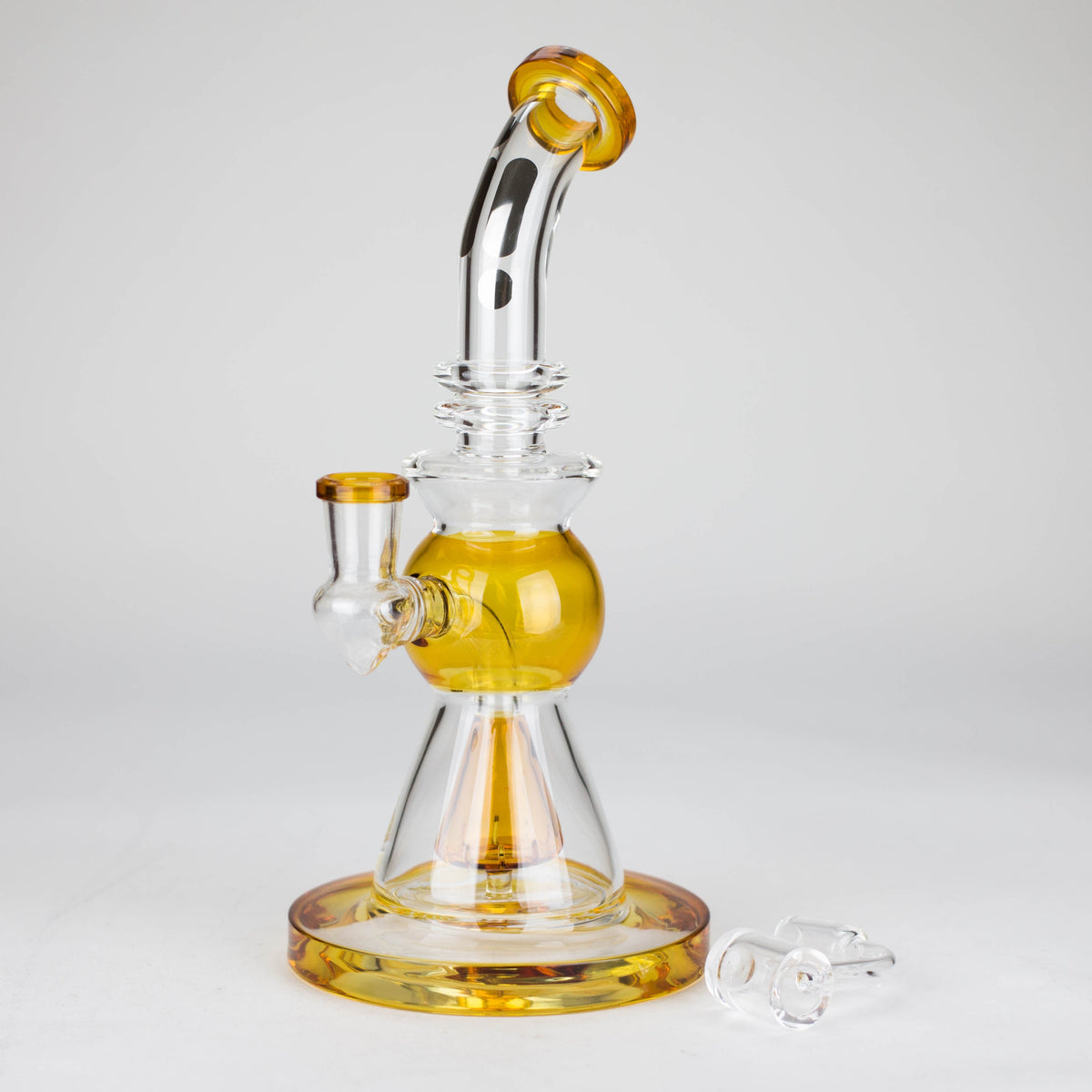 9.5 inch Dab Rig With Showerhead Diffuser and quartz banger from Infyniti Glass