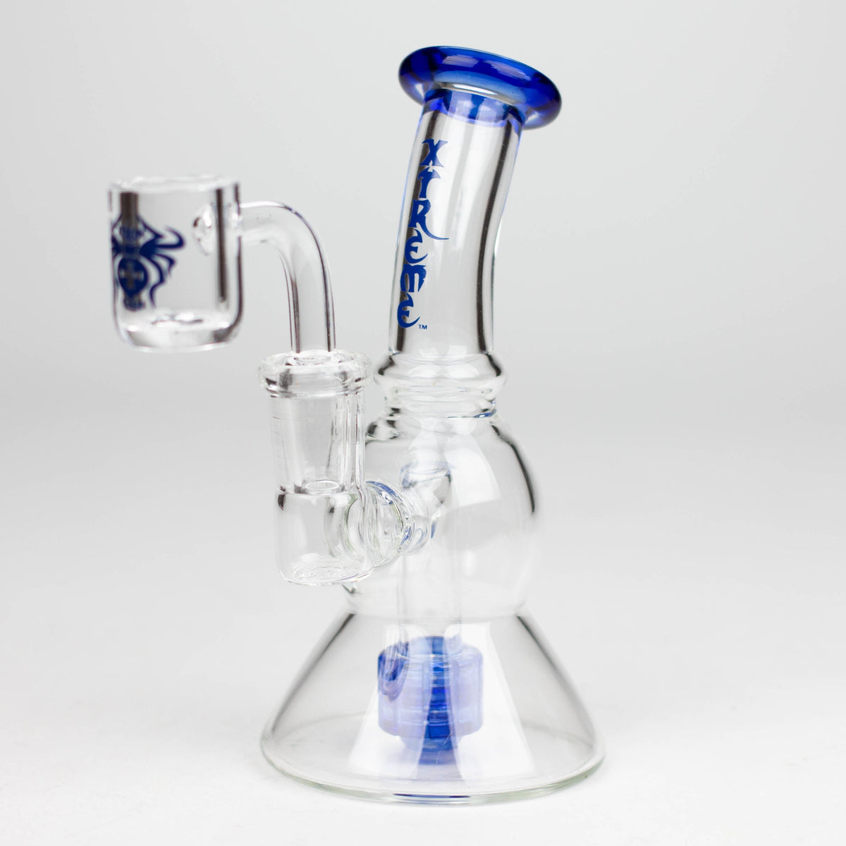 Blue Dab Rig With Showerhead Diffuser from XTREME Glass