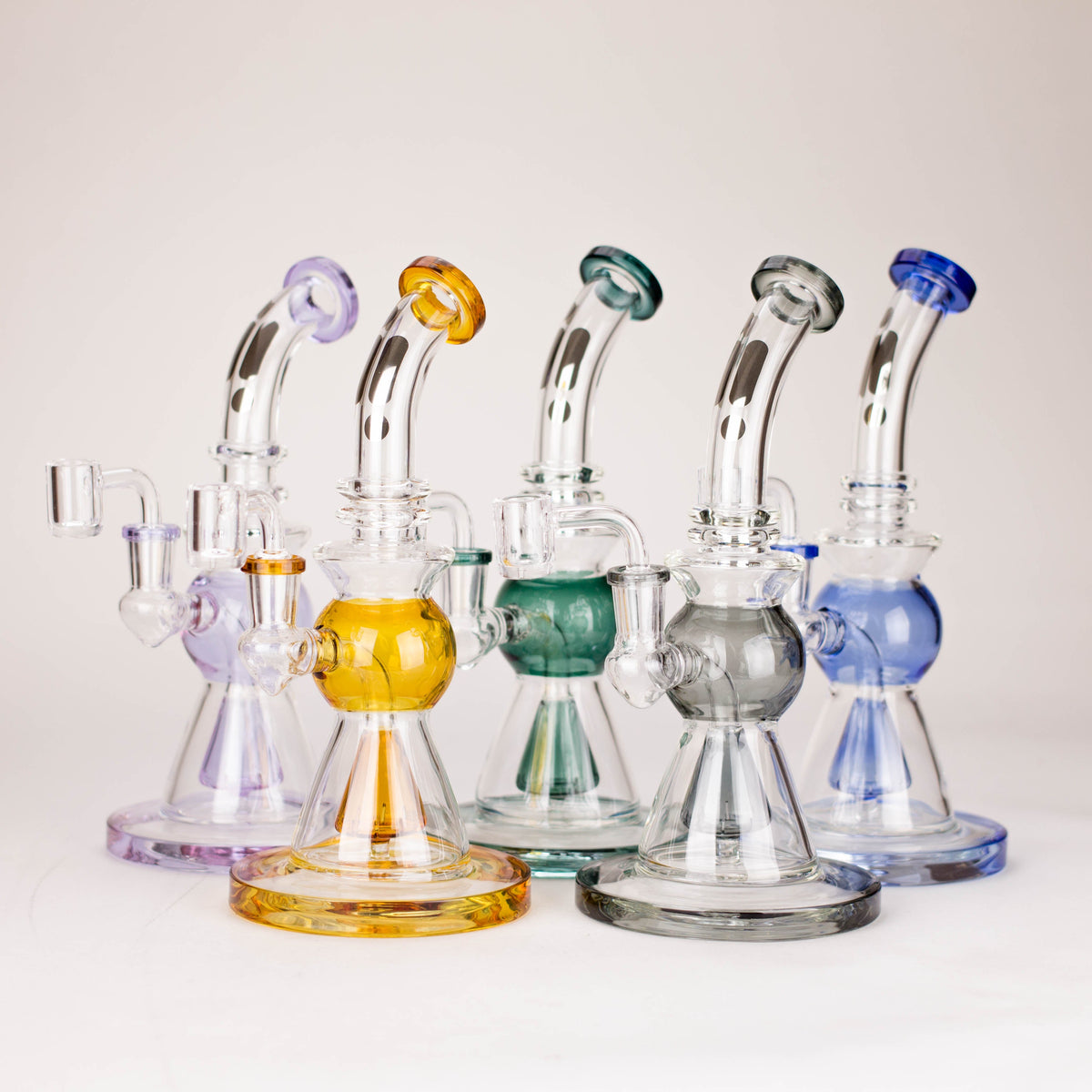 Five Dab Rigs With Showerhead Diffuser from Infyniti Glass