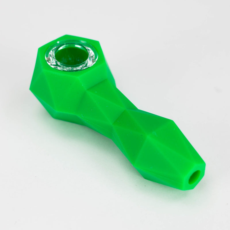 Dabware Platinum Diamond Green Silicone Pipe