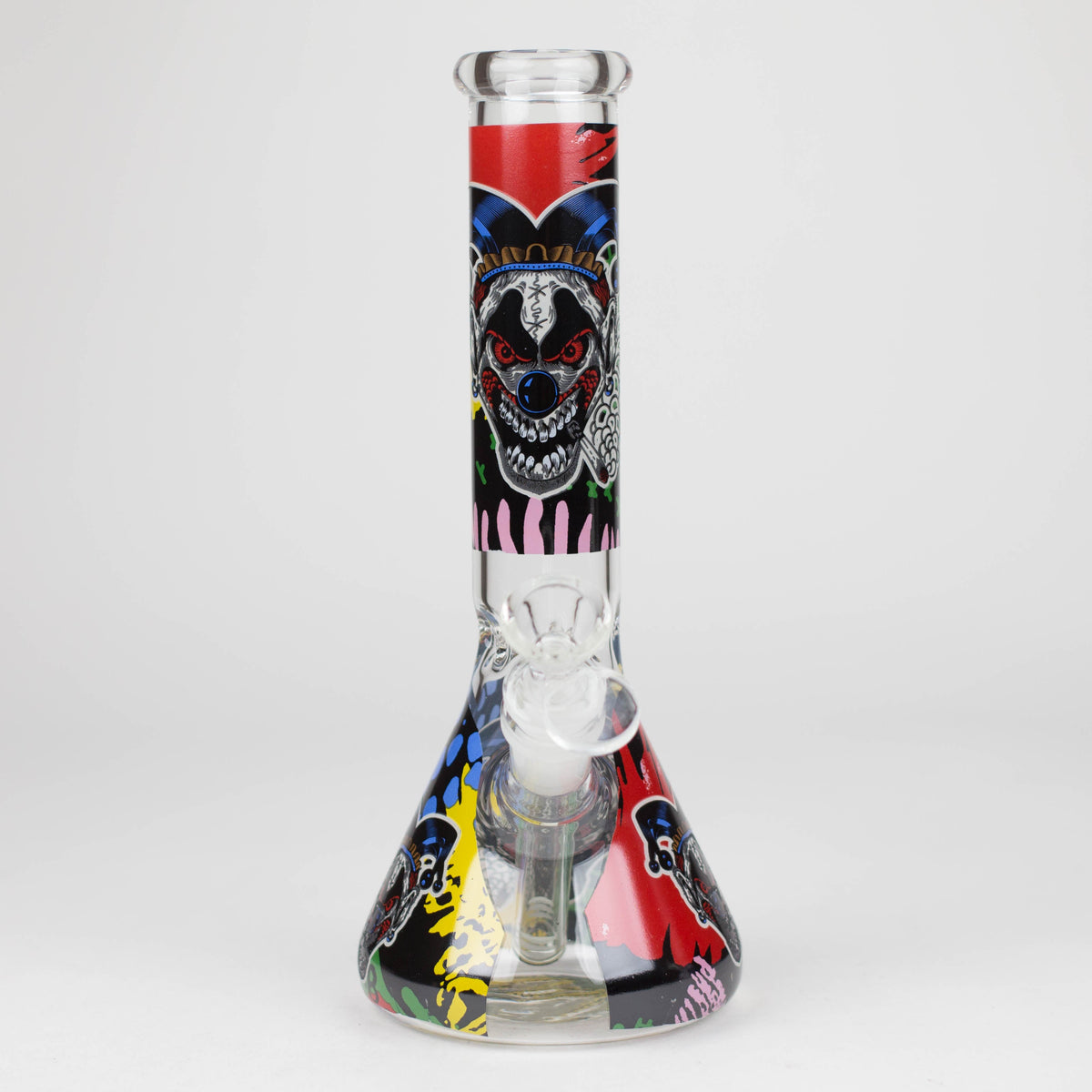 10 Inch Demented Clown Small Beaker Bong