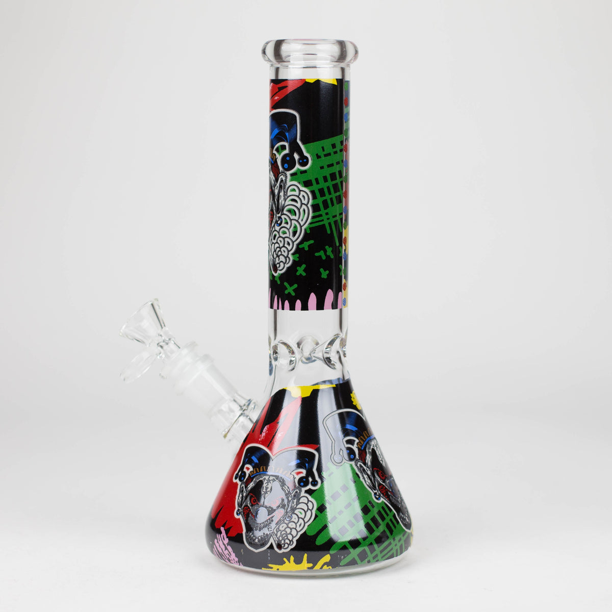 Side View of the Demented Clown Beaker Bong