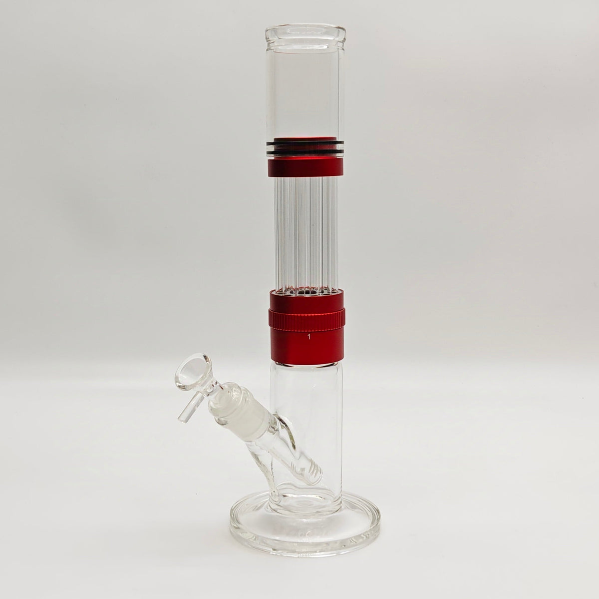 13" Detachable Straight Tube Bong in Red