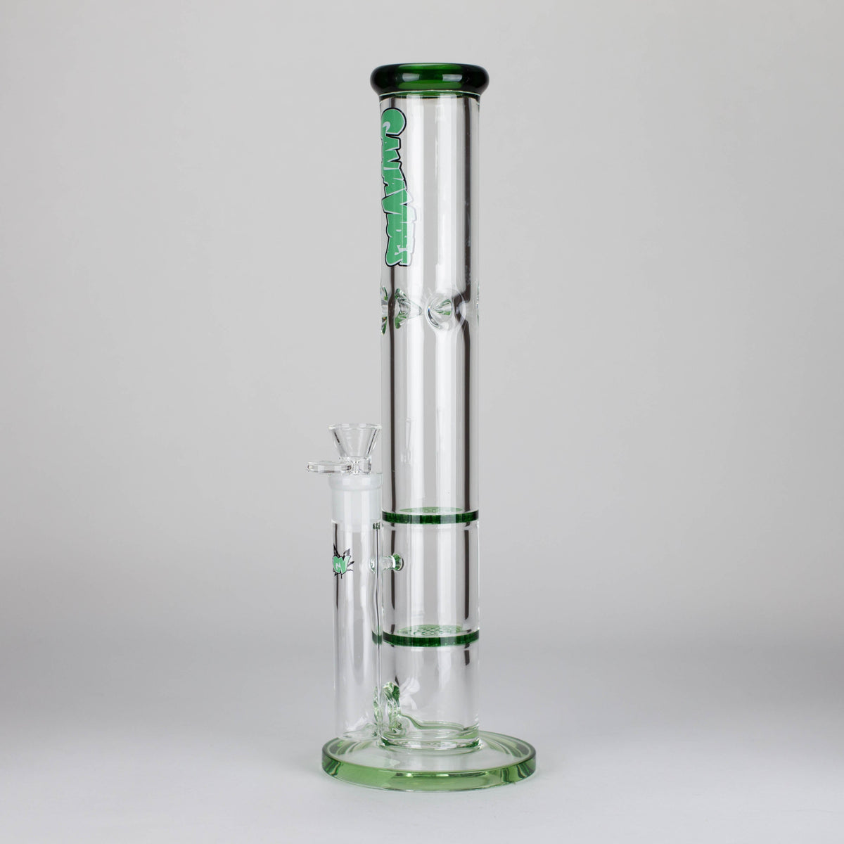 GanjaVibes Double Disk Honeycomb Perc Bong in Green