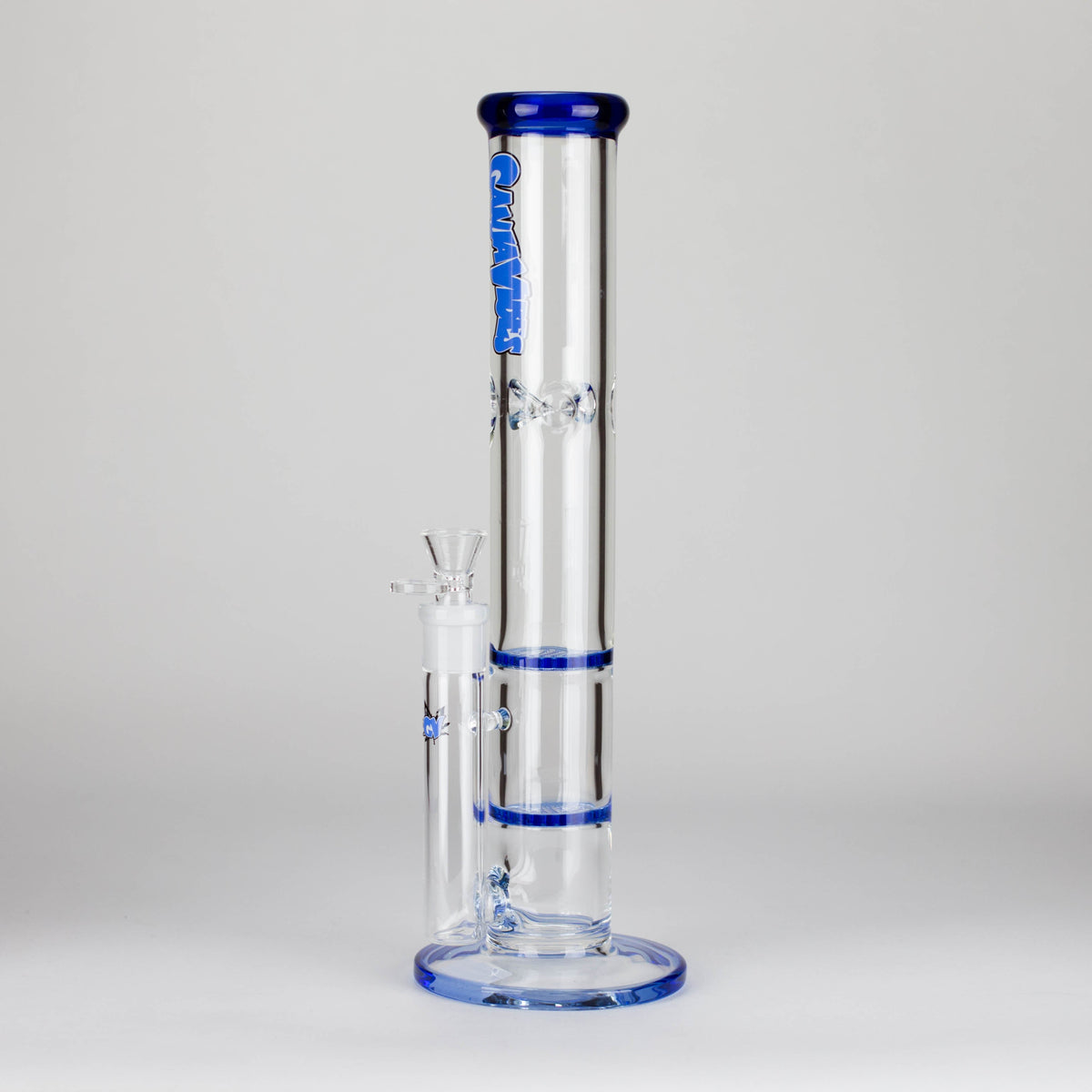 GanjaVibes 14 inch Double Disk Honeycomb Perc Bong