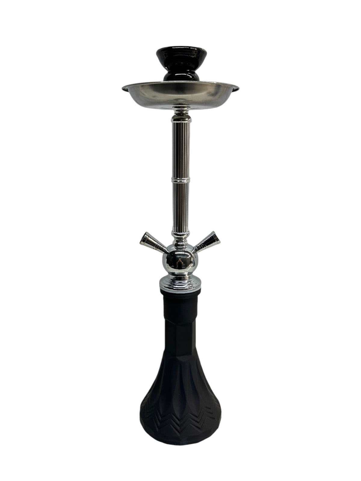 28 Inch Big Black Hookah Starter Kit with Two Hoses and Flavored Shisha