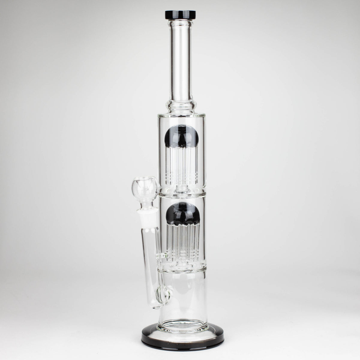 16 Inch Double Perc Straight Tube Bong