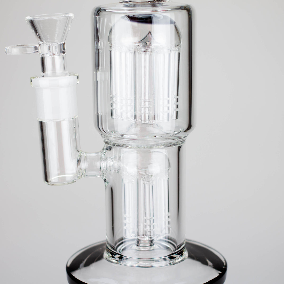 Glass body with double tree percolators in the 11-Inch Dual Tree Perc Bong from Karma Glass