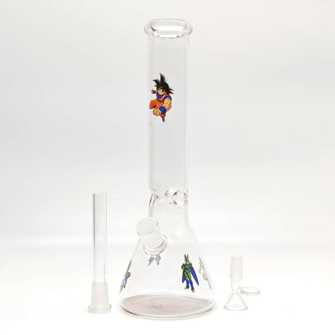 Dragon Ball Z Beaker Bong with downstem and bowl piece