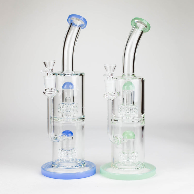 Two 12 Inch Dual Drum Diffuser Bongs