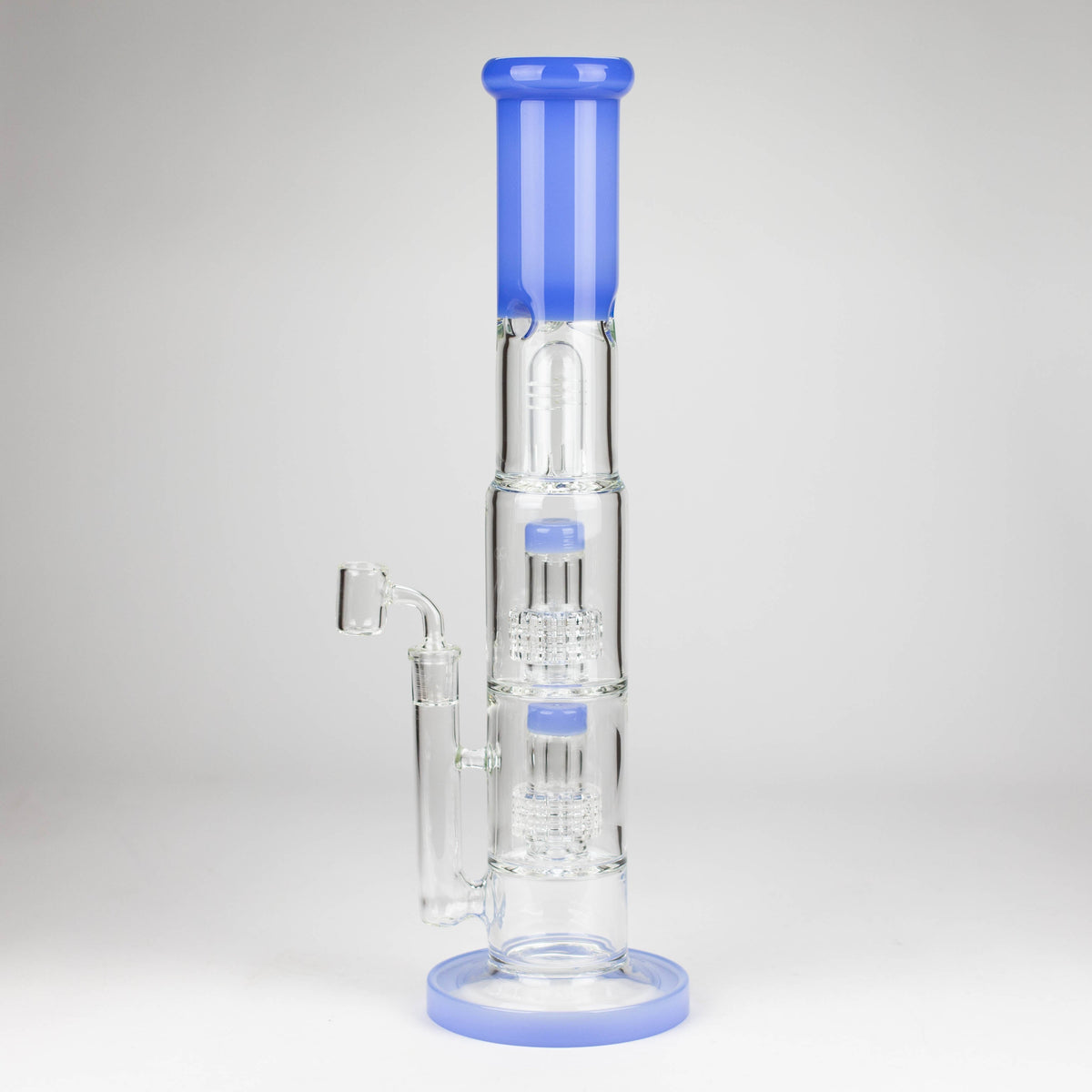 16-Inch Blue Dual Perc Dab Rig