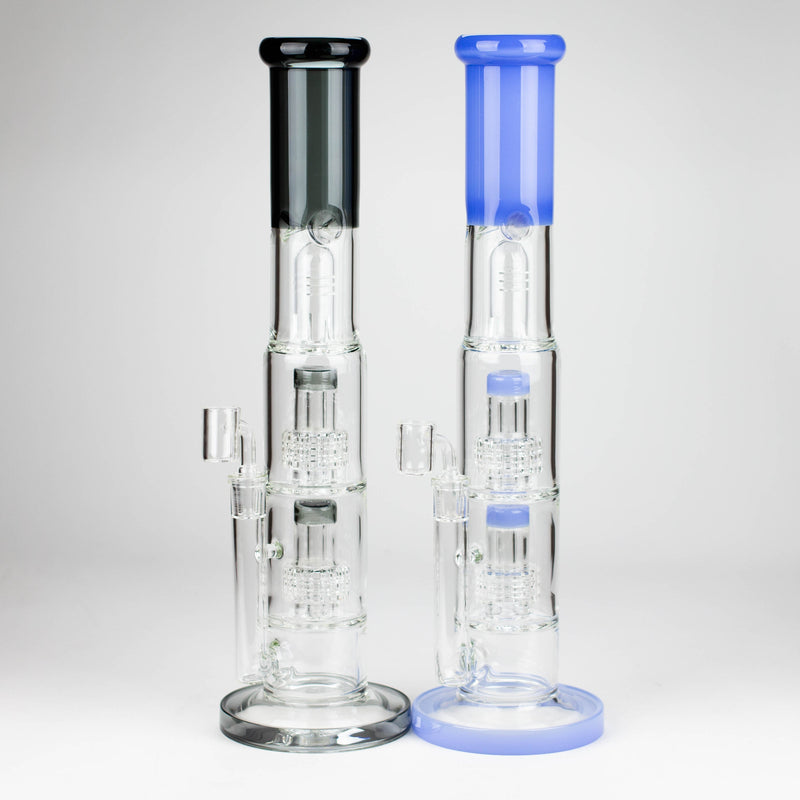 Two 16-Inch Dual Perc Dab Rigs