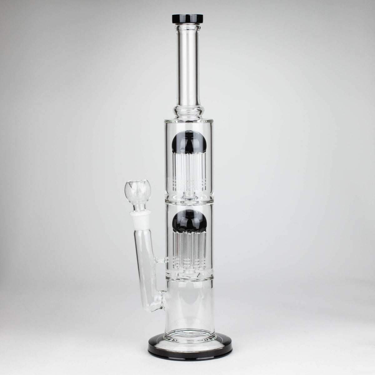 Double Perc Straight Tube Bong