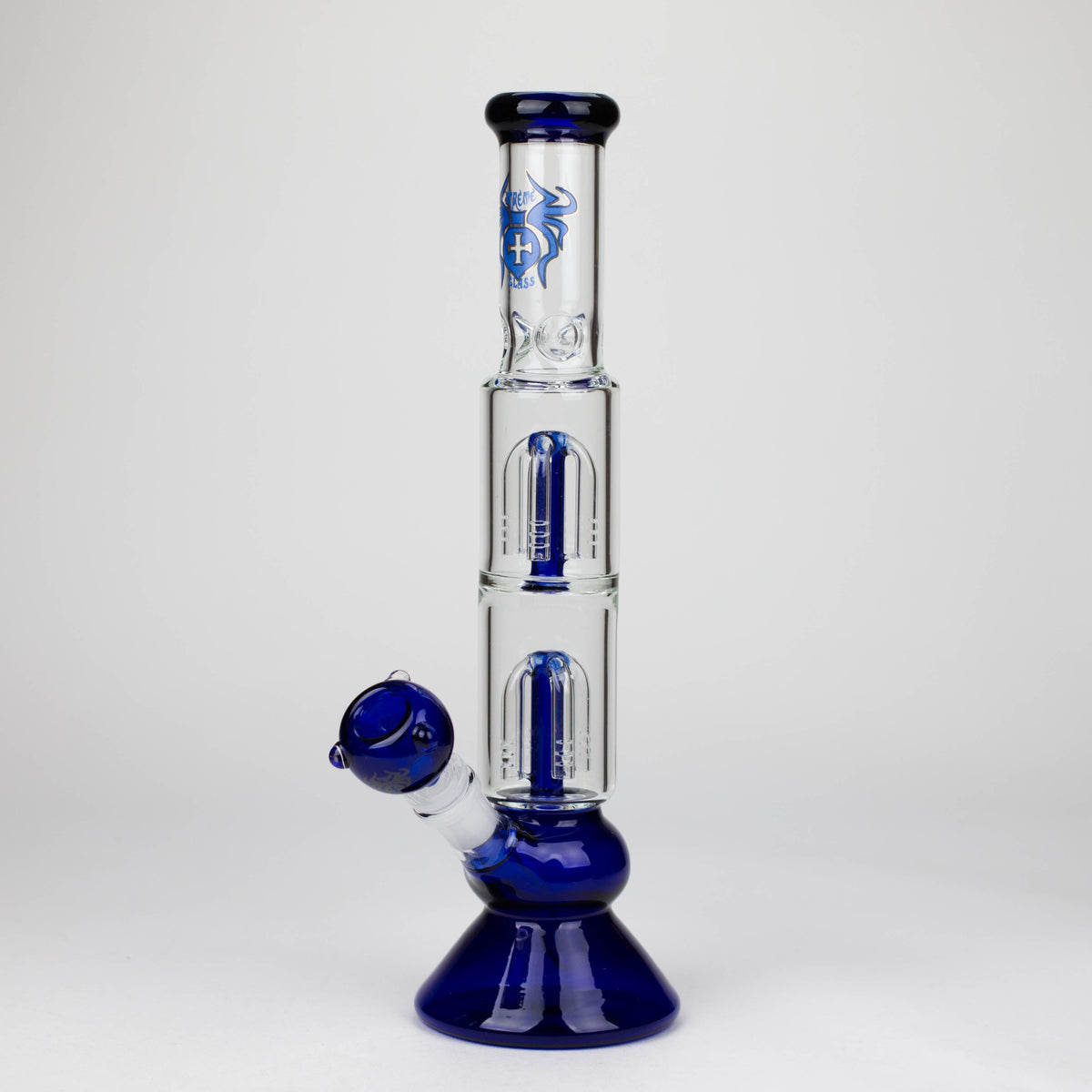 Double Tree Arm Perc Bong by XTREME Glass in 13 Inches