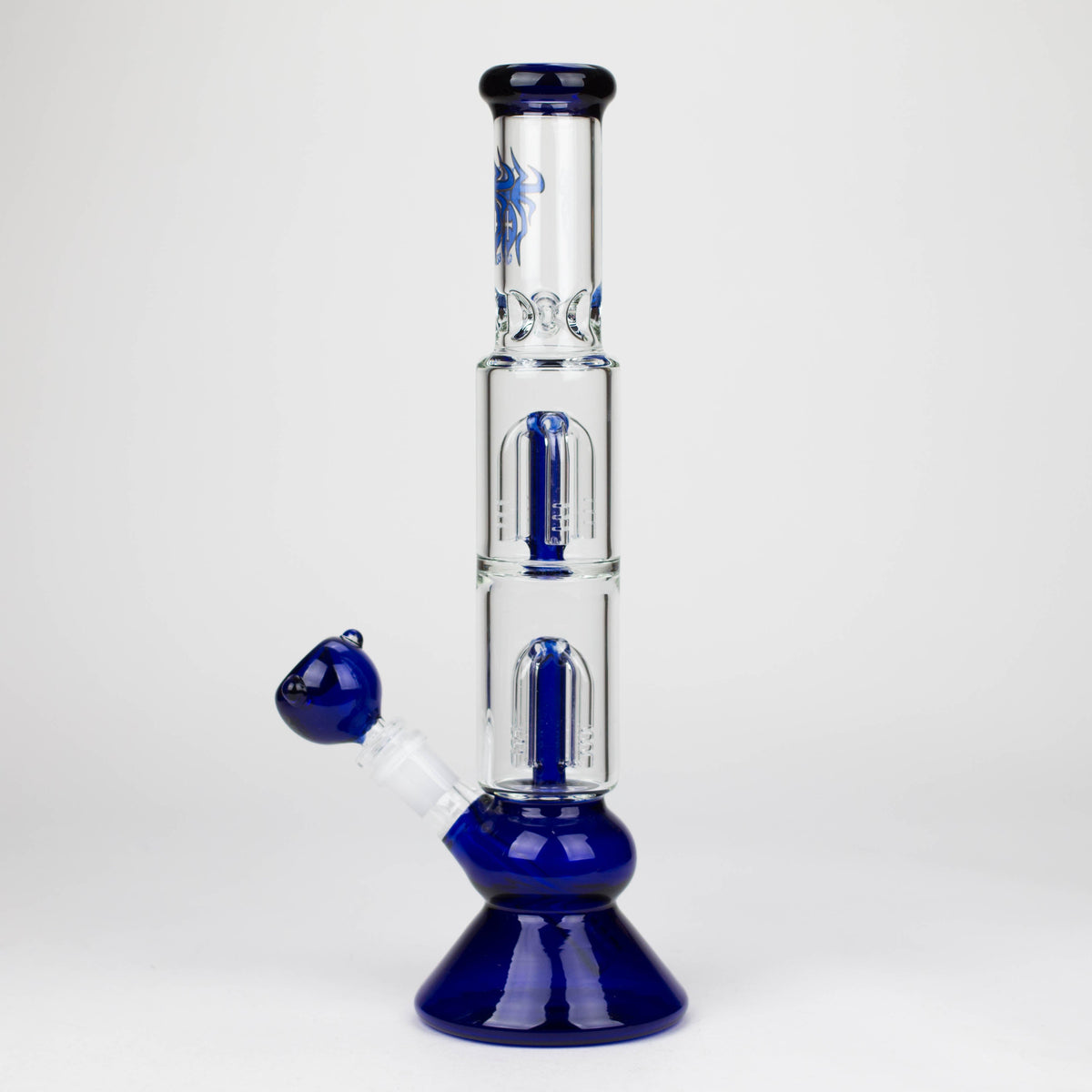 Dual Tree-Arm Perc Bong by XTREME Glass in 13 Inches