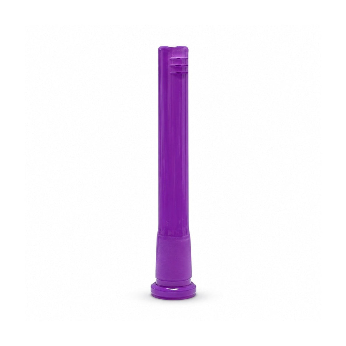 Removable purple 5-inch downstem from the Fortune colour-accent beaker bong, photographed separately