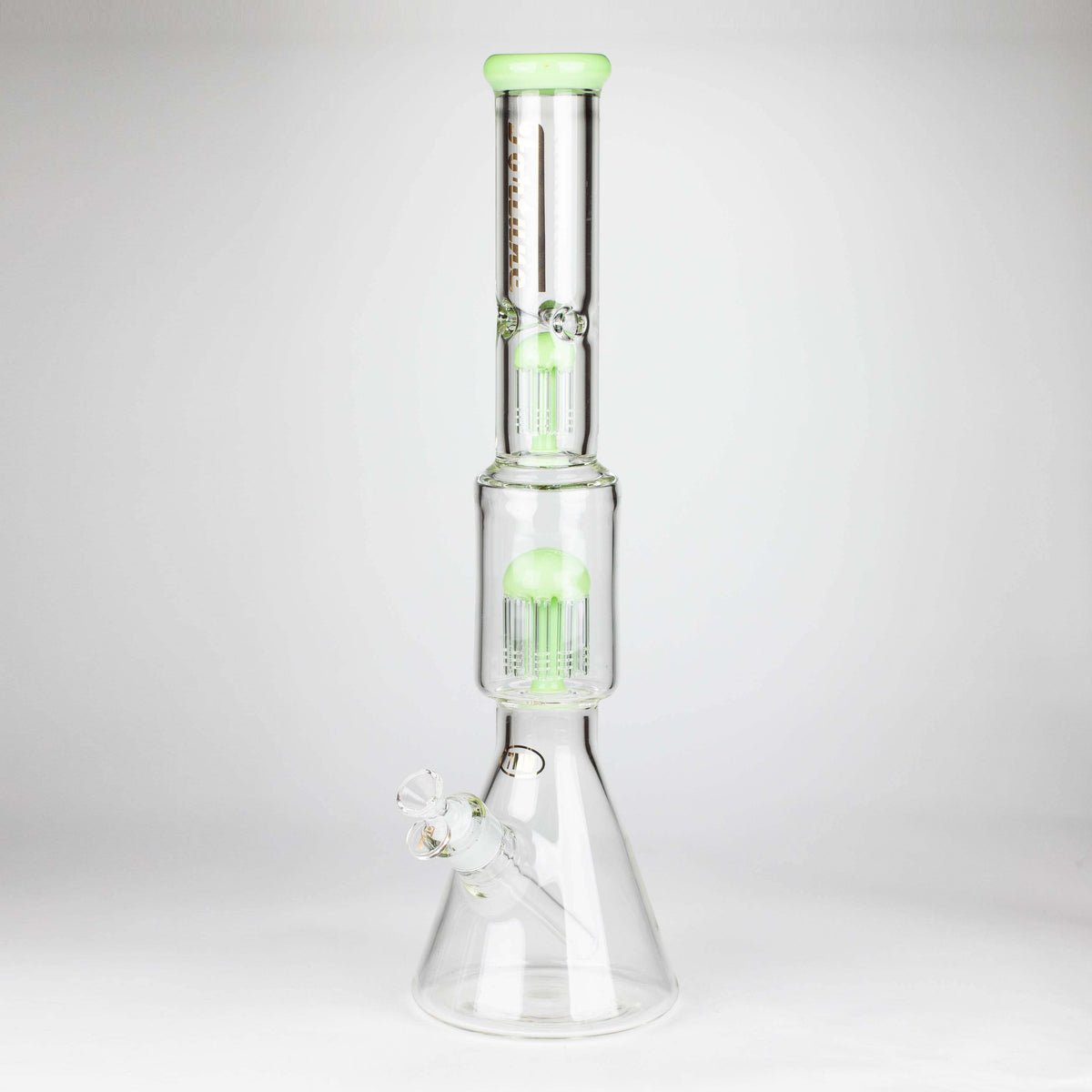 Fortune 18 Inch Dual Tree Perc Beaker Bong in Green