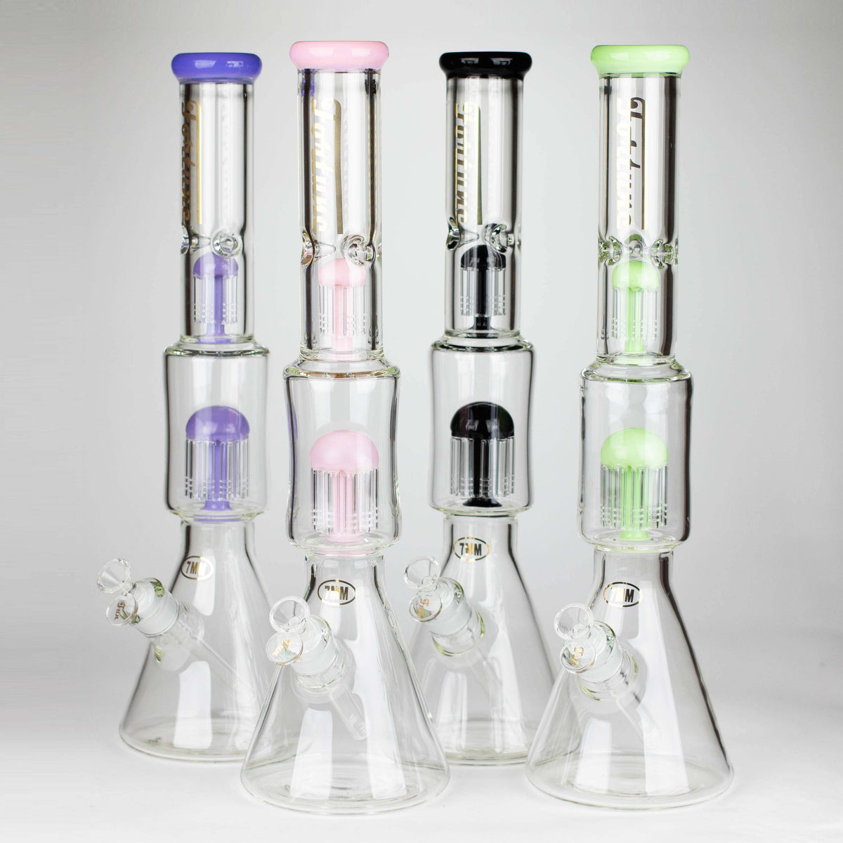 Four Fortune 18 Inch Dual Tree Perc Beaker Bongs