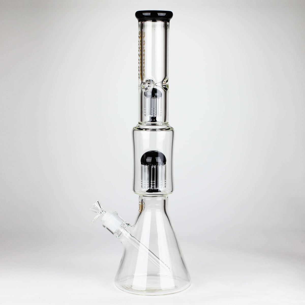 Fortune 18 Inch Dual Tree Perc Beaker Bong in Black